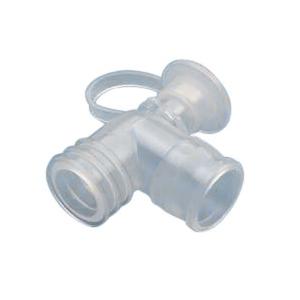 AirLife Elbow Ventilator with Suction Port and Cap, 22mm I.D. x 22mm O.D.