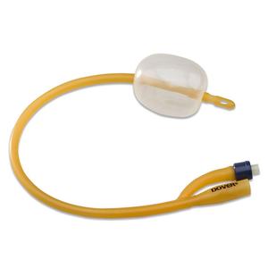 Dover Coude Tip Hydrogel Coated Latex Foley Catheter, 2-Way, 14 Fr, 5 cc