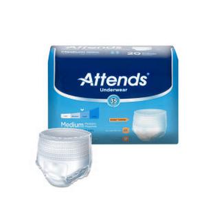 Attends Adult Extra Absorbency Protective Underwear Medium 34" - 44"