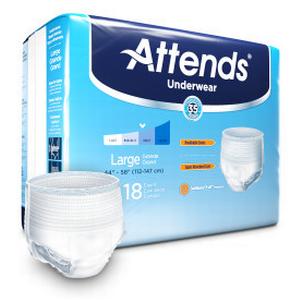 Attends Adult Extra Absorbency Protective Underwear Large 44" - 58"