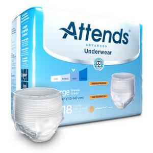Attends Advanced Underwear, Large 44" to 58", 170 to 210 LBS