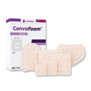 ConvaFoam Border Adhesive Silicone Hydrofiber Foam Dressing, Multisite, 8" x 5.5" Dressing, 3.4" x 5.5" Pad