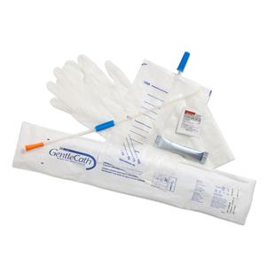 GentleCath Hydrophilic Tiemann Urinary Catheter with Water Sachet and Insertion Kit, 12 Fr, Male 15.7"