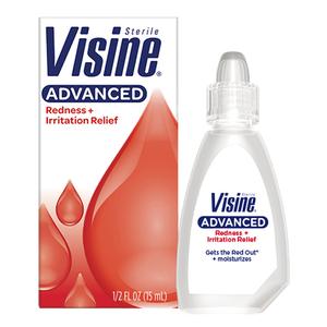Visine Red Eye Redness Reliever Eye Drops Lubricant Hydrating Comfort, 0.5 fl oz