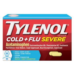 Tylenol Cold + Flu Severe Caplets, 100 ct