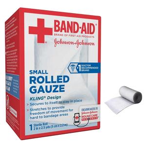 J & J Band-Aid First Aid Rolled Gauze, 2" x 2.5 Yards