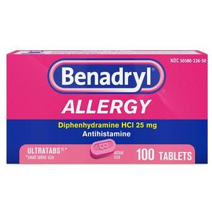 Benadryl Ultra Allergy Relief Tablets, 100 ct