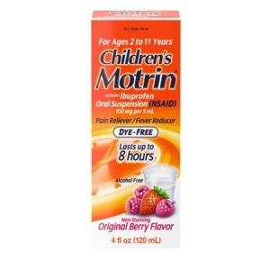 Children's Motrin Original Berry Flavor Dye-Free, 4 fl oz