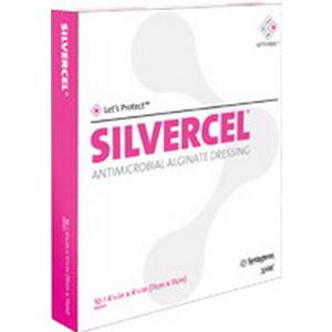 Silvercel Antimicrobial Alginate Dressing, 4" x 8"