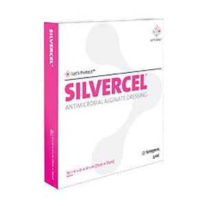 Silvercel Non-Adherent Antimicrobial Alginate Dressing 4" x 8"