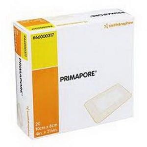 PRIMAPORE Adhesive Non-Woven Wound Dressing, 11-3/4" x 4"