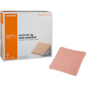 ALLEVYN Ag Non-Adhesive Absorbent Silver Barrier Hydrocellular Dressing 6" x 6"