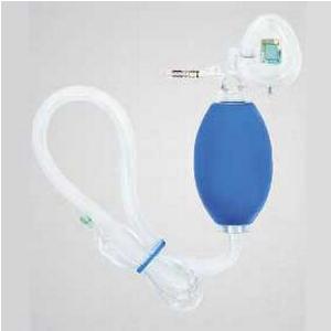 Infant Resuscitation Device with Mask and Oxygen Reservoir Bag, With PEEP Valve.