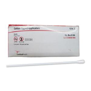 Cardinal Health Sterile Cotton Tipped Applicator with Plastic Shaft, 6"