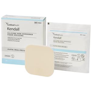 Cardinal Health Kendall Silicone Non-Bordered Foam Dressing, 4" x 4" - Replaces ZDSF44