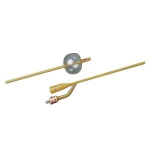 BARDEX LUBRICATH Hematuria Coude 3-Way Latex Foley Catheter 22 Fr 30 cc