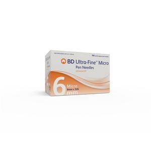 Ultra-Fine Micro Pen Needles 32g x 1/4" (6mm) 100 Count