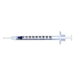 Lo-Dose Insulin Syringe with Micro-Fine IV Needle 28G x 1/2", 1/2 mL (100 count)