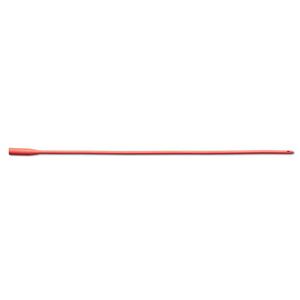 Medline Red Rubber Latex All-Purpose Intermittent Catheter, 22 Fr, 16"