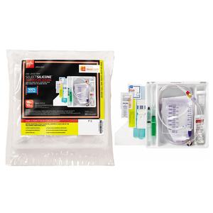 Medline 100% Silicone Temperature-Sensing 2-Way Foley Catheter Tray, 18 Fr, 10 cc, with Securement Device
