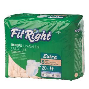 FitRight Extra Cloth-Like Brief, Small 20"-33"