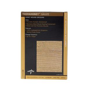 TheraHoney Gauze Honey Sheet Dressings, 4" x 5"