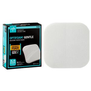 Optifoam Gentle Silicone-Faced Foam Dressings, 4" x 4"