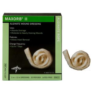 Maxorb II Alginate Dressings, 1" x 12" Rope