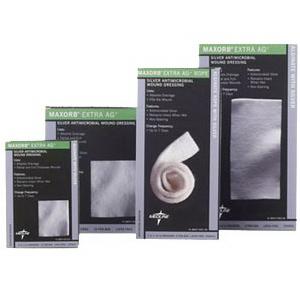 Maxorb Extra Ag Silver Alginate Sheet Dressing 4" x 4-3/4" Square