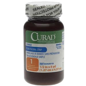CURAD Sterile Plain Packing Strips, 1/2" x 5 yds.