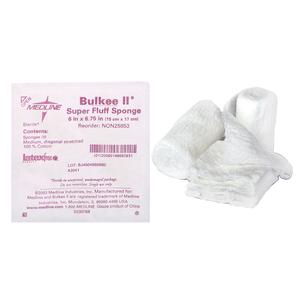 Bulkee II Extra Absorbent Super Fluff Sponge, 6" x 6.75", Sterile 5's