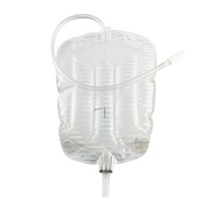 Security+ Sterile Contoured Leg Bag with Anti-Reflux Valve, Tubing and Fabric Straps, 21 oz.