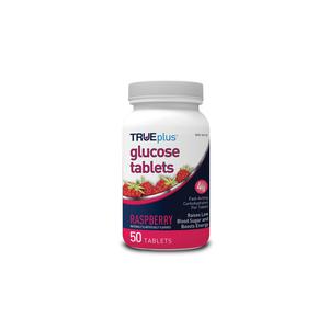 TRUEplus Glucose Tablets 50 count, Raspberry