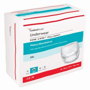 Cardinal Health, Underwear, Sure Care Plus Select, XX-Large, 60"-80"
