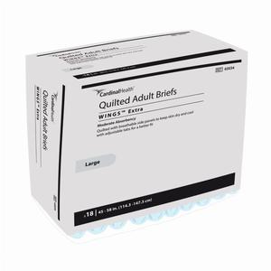 Cardinal Health, Quilted Adult Briefs, Wings Extra, Large, 45" - 58"