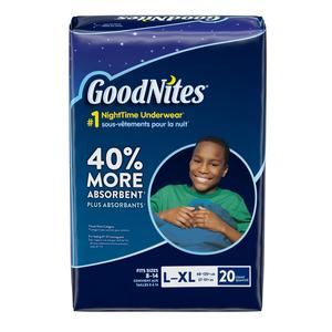 Goodnites Youth Pants for Boys Large/X-Large, Mega Pack