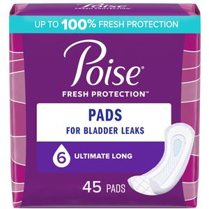 Poise Ultimate Long Pads, Non-Winged