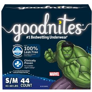 Goodnites Youth Pants for Boys Small/Medium, Giga Pack.