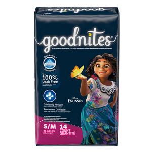 GoodNites Disposable Underwear for Girls Small/Medium Jumbo