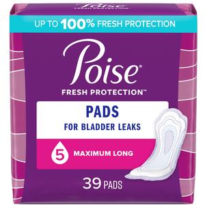 Poise Ultra Plus with Side Shields, Maximum Long, 14.37" L