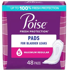 Depend Poise UltraWidth Side Shields, Maximum, Super-absorbent, Discreet and portable, 12.20" Long