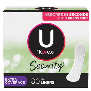 U by Kotex Premium Flat Lightdays Extra Coverage Unscented Liners