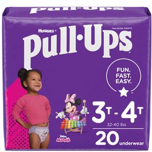 Pull-Ups Learning Designs Girls' Training Pants, 3T-4T, 20 Ct
