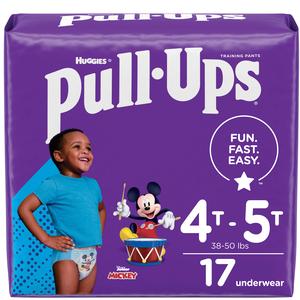 Pull-Ups Learning Designs Boys' Training Pants, 4T-5T, 17 Ct