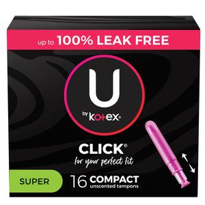 U by Kotex Supreme Premium Compact Tampons, Super, 16 ct, Replaces Item 6951570
