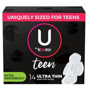 U by Kotex Super Premium Ultra Thin with Wings Teen Pad