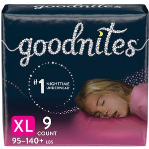 GOODNITES Youth Pants, Extra Large, Girl, Jumbo Pack, Replaces Item 6941316