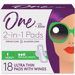 One by Poise Supreme Ultrathin Heavy Wing Pad, 18 ct