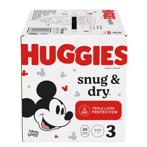 Huggies Snug and Dry Diapers, Size 3, Giga Pack, 88 Ct - Replaces 6951532