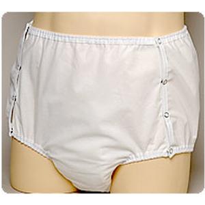 CareFor 1-Piece Snap-on Brief with Waterproof Safety Pocket 38" - 44" Large